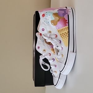BRAND NEW Kids Converse All Star Sweet Scoops Ice Cream Shoes Size 1